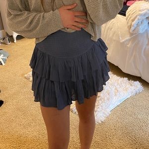 Blue ruffle skirt